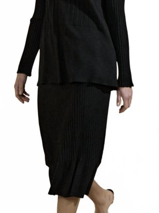 Sita Murt/ Midi Straight Mini Pleated Skirt In Black