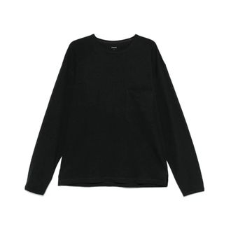 Christophe Lemaire Crew Neck Long Sleeve T-shirt - male - Lemaire - Long Sleeve T-Shirts - Black - XL - Tops