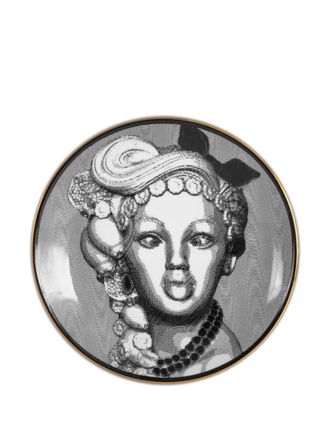 Baci Milano LIrriverente decorative plate - unisex - Porcelain - One Size - Black