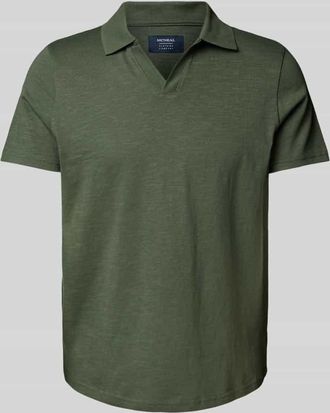 Mc Neal Poloshirt mit V-Ausschnitt in Khaki, Gr&ouml;&szlig;e XXL