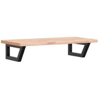 vidaXL Vidaxl - Estante De Lavabo De Pared De Acero Y Madera Maciza De Haya