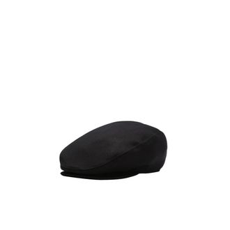 Dolce & Gabbana Hats, male, Black, Size: 59 CM Flat Cap in Wool Canvas