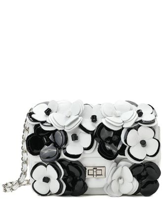 Tiffany & Fred Full-Grain Floral Leather Shoulder Bag