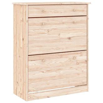 vidaXL Mueble Zapatero Alta Madera Maciza De Pino 77x35x96 Cm Vidaxl