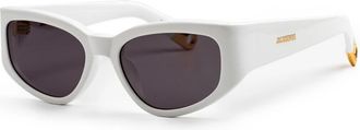Jacquemus Gala Zonnebril - Dames - Zonnebrillen - Wit - 55 MM - Accessoires