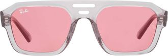 Ray-Ban Ray Ban Corrigan Dark Violet Red Irregular Unisex Sunglasses RB4397 6684D0 54
