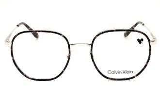 Calvin Klein CK24113N025 Dark Havana Metal Frame Eyeglasses - Brown