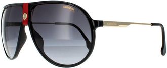 Carrera Aviator Mens Gold Red and Black Grey Gradient Sunglasses - One Size