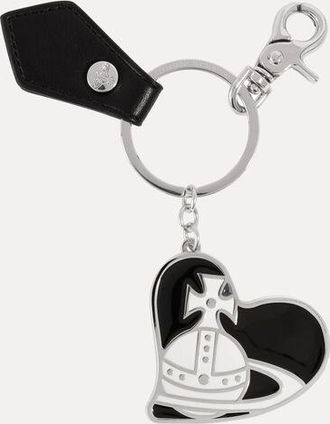 Vivienne Westwood Orb Heart Keyring Metal Black-smooth-pu One Size Unisex