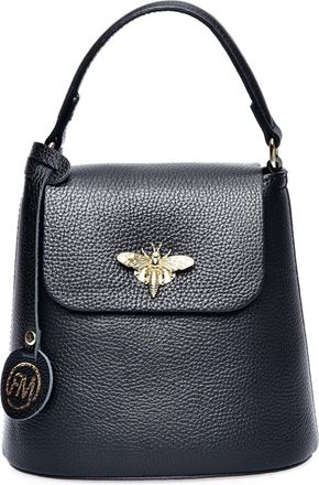 Roberta M Zwart Rundleer Tas