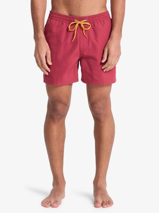 Quiksilver Badeshorts QUIKSILVER EVERYDAY VOLLEY 15, Herren, Gr. XXL (56), N-Gr, burnt russet, Web, Polyester, kontrastfarbene Details, unifarben, Badehosen Bade