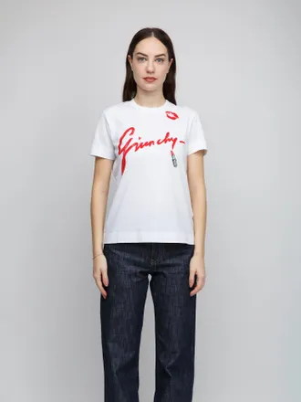 Givenchy Womens White Cotton T-Shirt