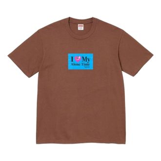 SUPREME SS26 Alone Time T-Shirt Brown SUP-SS26-163-BRN