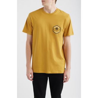 Rip Curl Hawaii Badge Graphic T-Shirt in Mustard at Nordstrom, Size X-Large