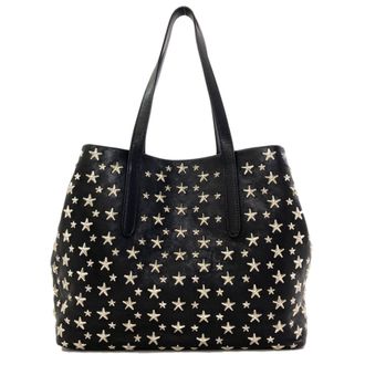 Jimmy Choo London Black Leather Tote Bag (Pre-Owned)