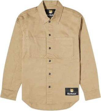 Barbour Minimalistische Trench Overshirt - Heren - Zomerjassen - Beige - XL - Katoen - Jassen