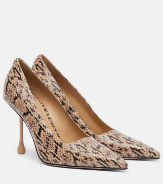 Jimmy Choo London Ixia snake-effect leather pumps