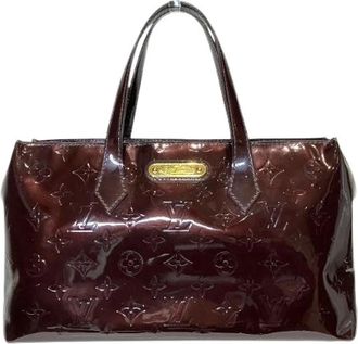 Louis Vuitton Pre-owned Handbags, female, Purple, Size: ONE SIZE Pre-owned Wilshire Monogram Vernis Handbag