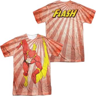 Gildan Justice League of America Speed Of Light (Front/Back Print) Short Sleeve Adult 100% Poly Crew Tee / T-Shirt