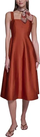 Halston Heritage Sleeveless Sateen Dress