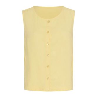 Kaffe Top in Paglia Reversibile - - Tops - Donna - Giallo - 2XL
