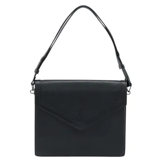 Saint Laurent Vintage Leather Black Leather Handbag (Pre-Owned)
