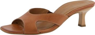Paul Green Dazzle Kitten Heel Slide Sandal in Cognac Leather at Nordstrom, Size 10.5Us