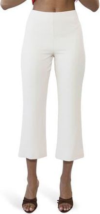 Alexia Admor Quinn Flared Cropped Pants in Ivory at Nordstrom Rack, Size 14