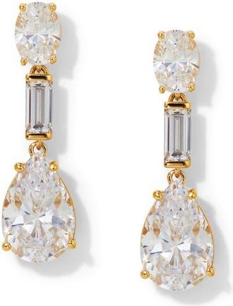 Nadri Delphine Triple Drop Earrings in Gold at Nordstrom