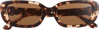 DIFF Eyewear Daphne 51mm Rectangle Polarized Sunglasses in Espresso Tortoise /Brown at Nordstrom