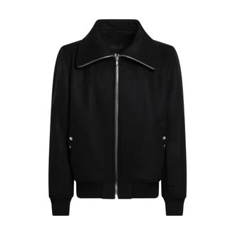 Rick Owens Dracuflight Bomberjack - Heren - Vesten met rits - Zwart - M - Wol - Hoodies & sweatvesten