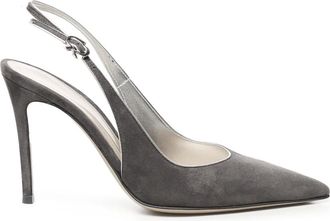 Gianvito Rossi Pumps, female, Gray, Size: 10 US Grey Suede Stiletto Heel Shoes