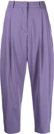 Stella McCartney stretch-wool cropped trousers - women - Wool/Elastane - 36 - Purple