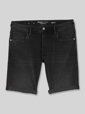 Tom Tailor Denim Slim Fit Jeansshorts aus Baumwoll-Mix Modell TTPIERS SLIM in Black, Gr&ouml;&szlig;e XXL