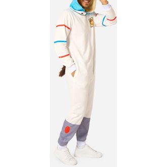 OppoSuits SpongeBob SquarePants Sandy Hooded Fleece Costume Jumpsuit in White at Nordstrom, Size X-Small