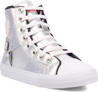 Dingo Knarly High Top Sneaker in Silver at Nordstrom, Size 7.5