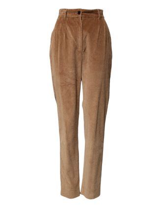 Dolce & Gabbana Womens Corduroy Pants - Tan
