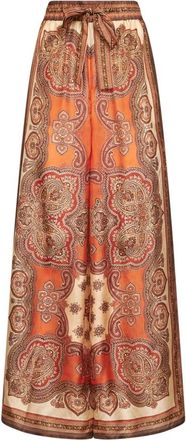 Zimmermann Mahon Relaxed Pant - Dames - Wijde Broeken - Veelkleurig - S - Broeken