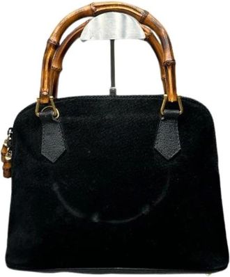 Gucci Pre-owned Handbags, female, Black, Size: ONE SIZE Pre-owned Leather Handbag