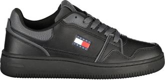 Tommy Hilfiger Zwarte Polyurethaan Dames Sneaker - Dames - Sneakers - Zwart - 36 EU - Leer - Schoenen