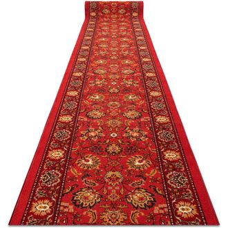 RugsX Alfombra De Pasillo Antideslizante De Goma Tradycja Tradici&oacute;n Rojo 67cm Red 67x510 Cm