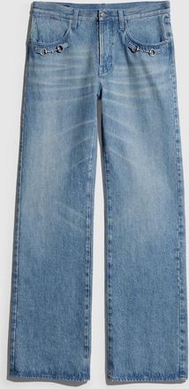 Gucci Flared Denim Pants With Horsebit, Size 28, Ready-to-wear