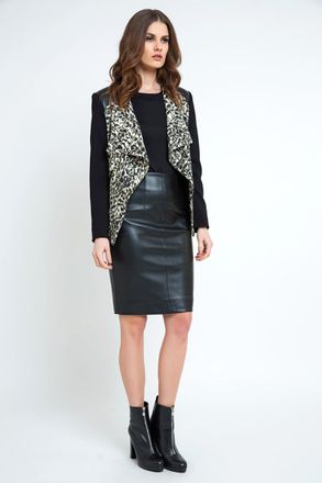 Móveis Conquista Animal Print Drape Vest