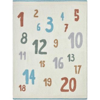 Barefoot Dreams CozyChic Number Stroller Blanket in Honeycomb Multi at Nordstrom