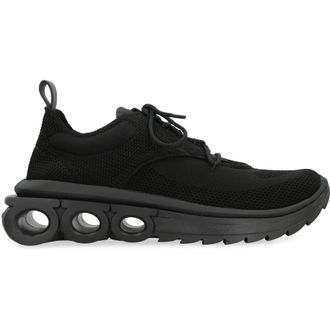 Ferragamo Nima Running Sneakers - Dames - Schoenen - Zwart - Maat: 38 1/2 EU Leer