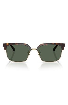 Versace 56mm Square Sunglasses in Dark Havana/Dark Green at Nordstrom
