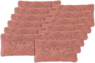 vidaXL Funda De Almohada 12 Pcs Heerlen Rosa 40 X 80 Cm Fleece Pv Vidaxl