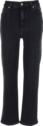 Frame Denim le Sleek Black Jeans With Tapered Leg In Denim Woman