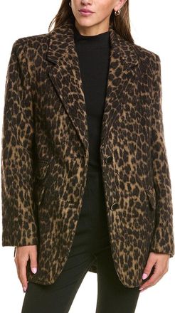 CeCe by Cynthia Steffe Cece Leopard Wool-Blend Blazer
