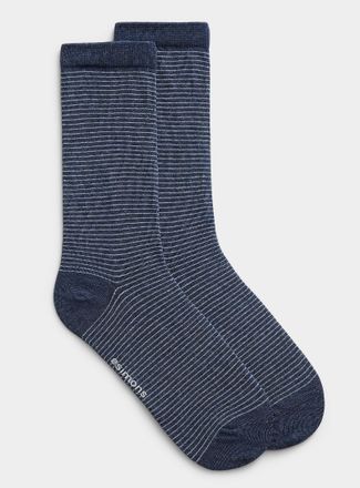 Simons Womens Fine-stripe socks